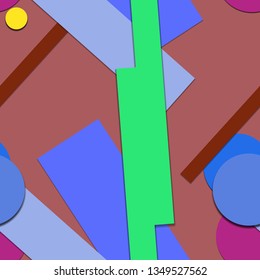 Flat material design - Creative vector trend seamless.