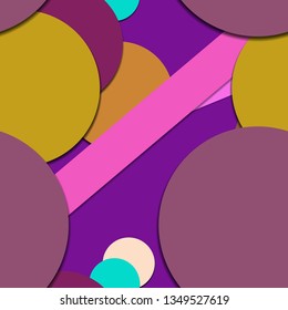Flat material design - Creative vector trend seamless.