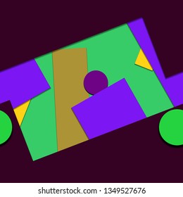 Flat material design - Creative vector trend seamless.