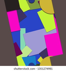 Flat material design - Creative vector trend seamless.