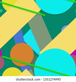 Flat material design - Creative vector trend seamless.