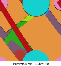 Flat material design - Creative vector trend seamless.