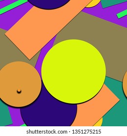 Flat material design - Creative vector trend seamless.