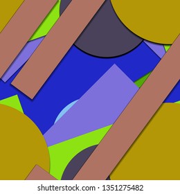 Flat material design - Creative vector trend seamless.