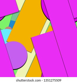 Flat material design - Creative vector trend seamless.