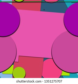 Flat material design - Creative vector trend seamless.