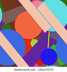 Flat material design - Creative vector trend seamless.