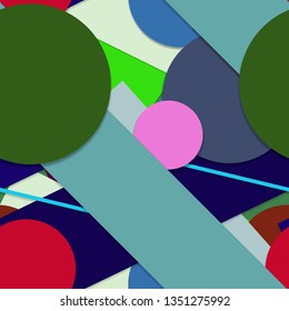 Flat material design - Creative vector trend seamless.