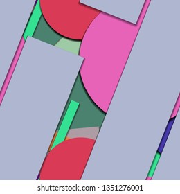 Flat material design - Creative vector trend seamless.