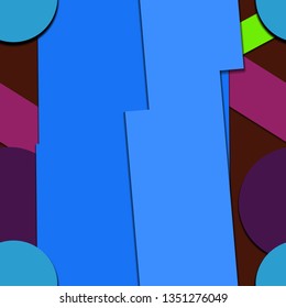 Flat material design - Creative vector trend seamless.