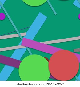 Flat material design - Creative vector trend seamless.