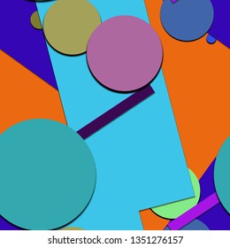 Flat material design - Creative vector trend seamless.