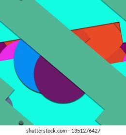 Flat material design - Creative vector trend seamless.