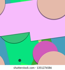 Flat material design - Creative vector trend seamless.