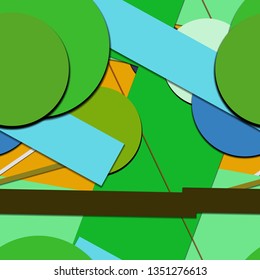 Flat material design - Creative vector trend seamless.