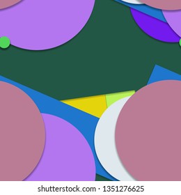 Flat material design - Creative vector trend seamless.