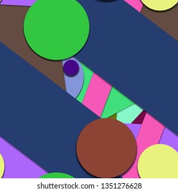 Flat material design - Creative vector trend seamless.