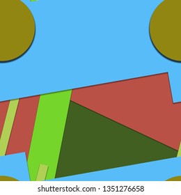 Flat material design - Creative vector trend seamless.