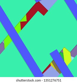 Flat material design - Creative vector trend seamless.