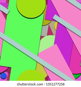 Flat material design - Creative vector trend seamless.