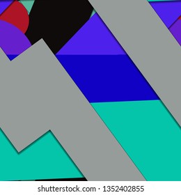 Flat material design - Creative vector trend seamless.