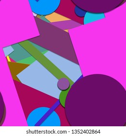 Flat material design - Creative vector trend seamless.