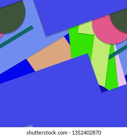 Flat material design - Creative vector trend seamless.