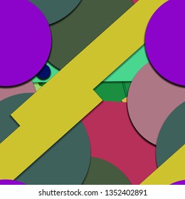 Flat material design - Creative vector trend seamless.