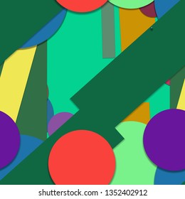 Flat material design - Creative vector trend seamless.