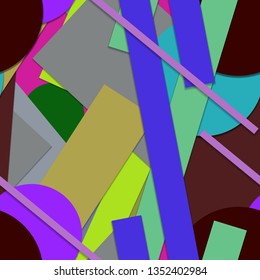 Flat material design - Creative vector trend seamless.