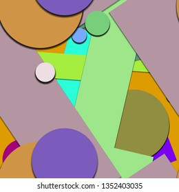 Flat material design - Creative vector trend seamless.