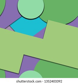 Flat material design - Creative vector trend seamless.