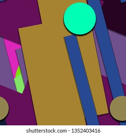 Flat material design - Creative vector trend seamless.