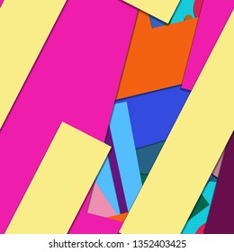 Flat material design - Creative vector trend seamless.