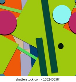 Flat material design - Creative vector trend seamless.