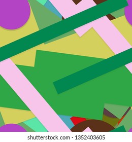 Flat material design - Creative vector trend seamless.