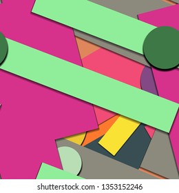 Flat material design - Creative vector trend seamless.