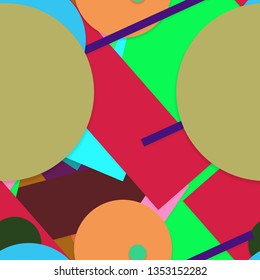 Flat material design - Creative vector trend seamless.