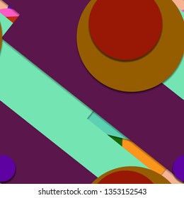 Flat material design - Creative vector trend seamless.