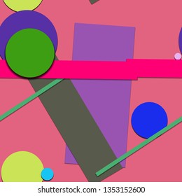 Flat material design - Creative vector trend seamless.