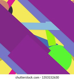 Flat material design - Creative vector trend seamless.