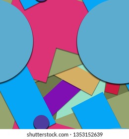 Flat material design - Creative vector trend seamless.