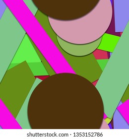 Flat material design - Creative vector trend seamless.