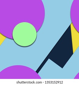 Flat material design - Creative vector trend seamless.