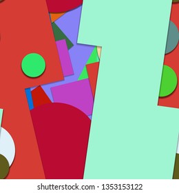 Flat material design - Creative vector trend seamless.