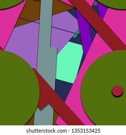 Flat material design - Creative vector trend seamless.