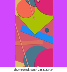 Flat material design - Creative vector trend seamless.