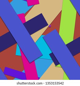 Flat material design - Creative vector trend seamless.