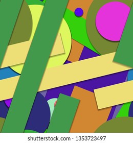 Flat material design - Creative vector trend seamless.