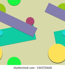 Flat material design - Creative vector trend seamless.